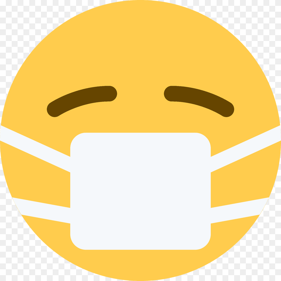 Face With Medical Mask Emoji Clipart, Helmet, American Football, Football, Person Png Image