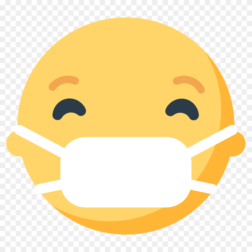 Face With Medical Mask Emoji Clipart, Clothing, Hardhat, Helmet, Food Png Image