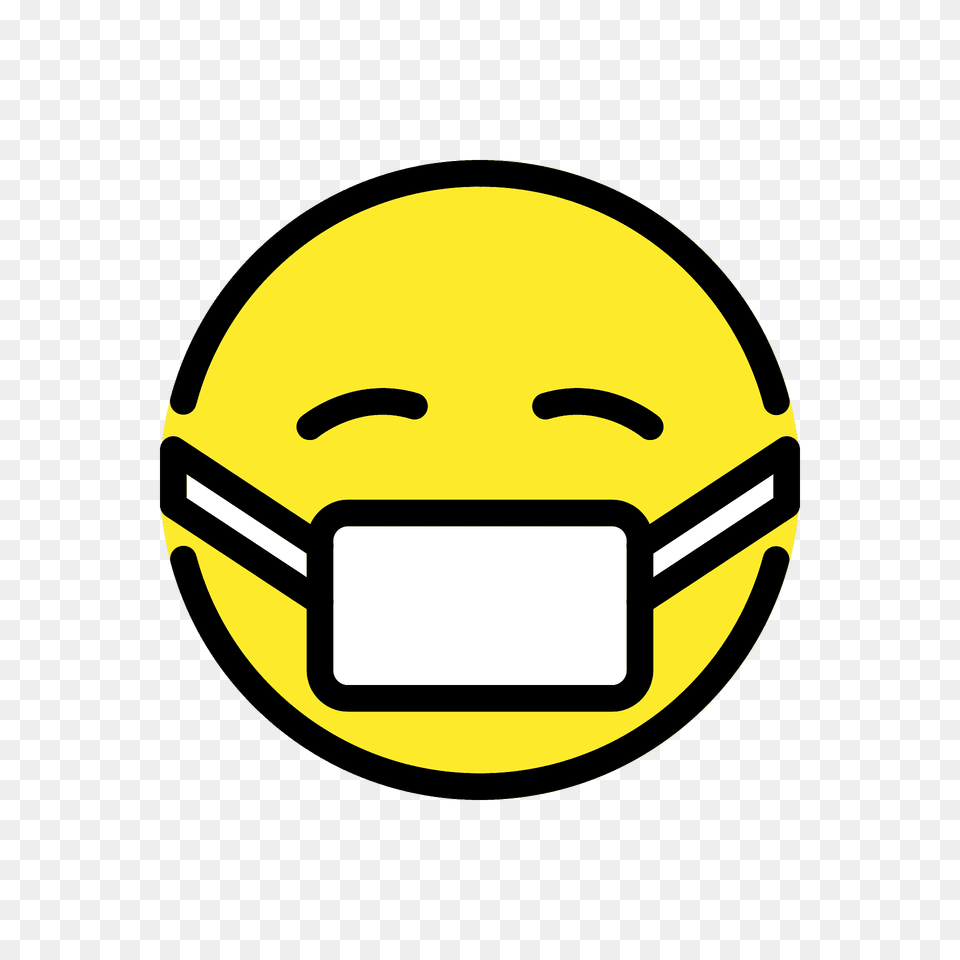 Face With Medical Mask Emoji Clipart, Helmet, American Football, Football, Person Png