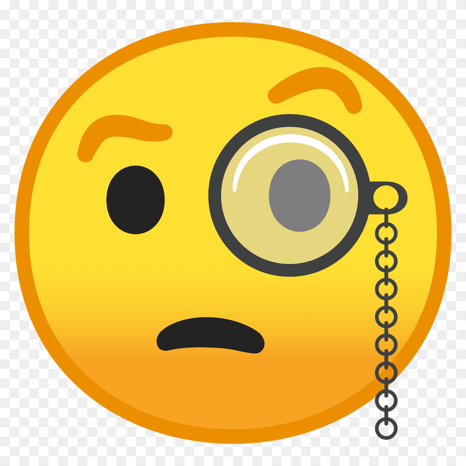Face With Monocle Emoji Clipart, Disk Free Transparent Png