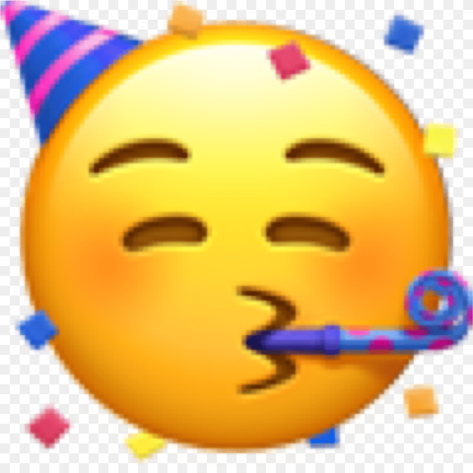 Face With Party Horn And Party Hat Emoji Face Emoji Iphone, Baby, Person, Clothing, Head Png