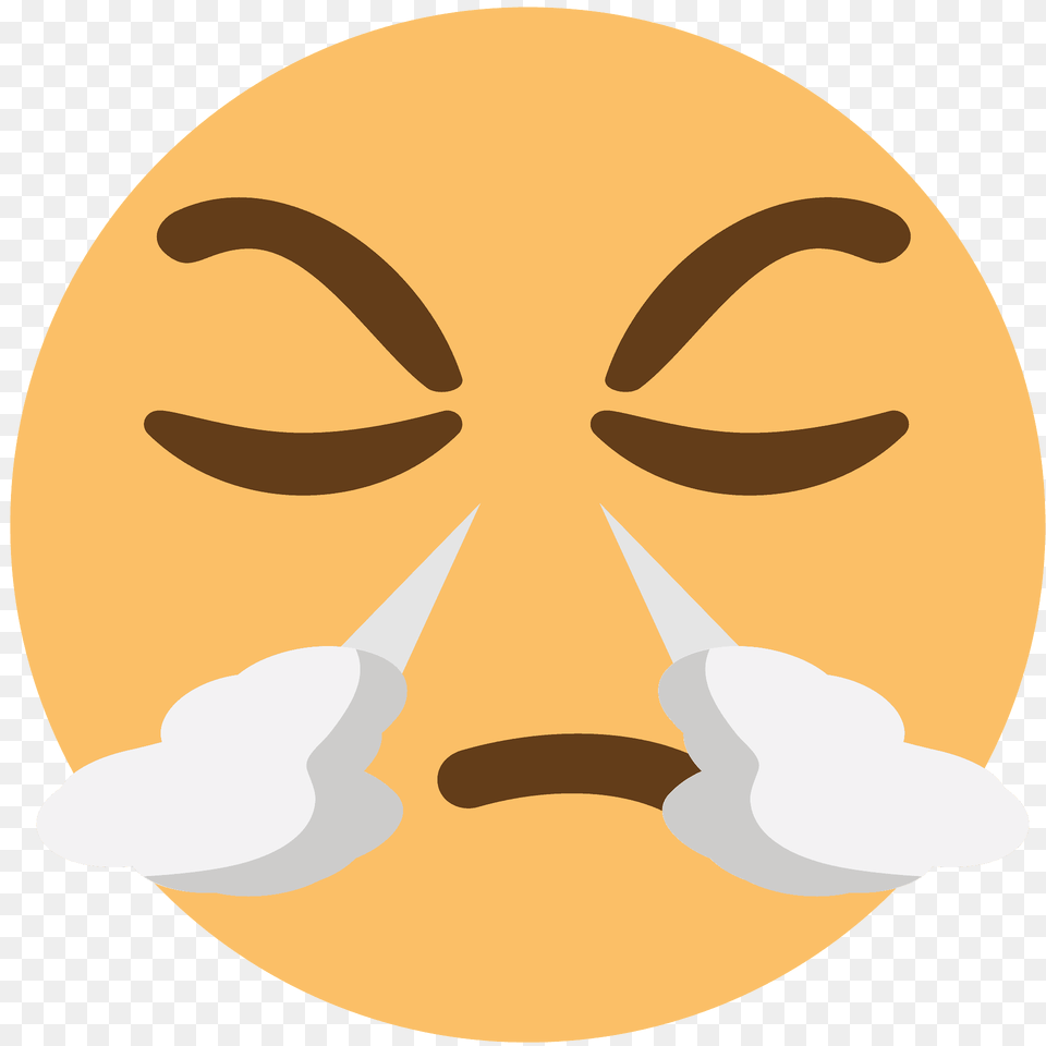 Face With Steam From Nose Emoji Clipart, Head, Person, Astronomy, Moon Png Image