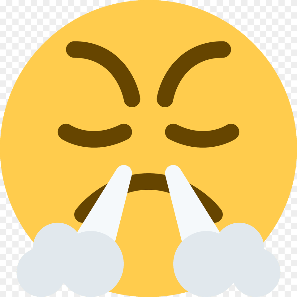 Face With Steam From Nose Emoji Clipart, Lighting, Astronomy, Moon, Nature Free Png