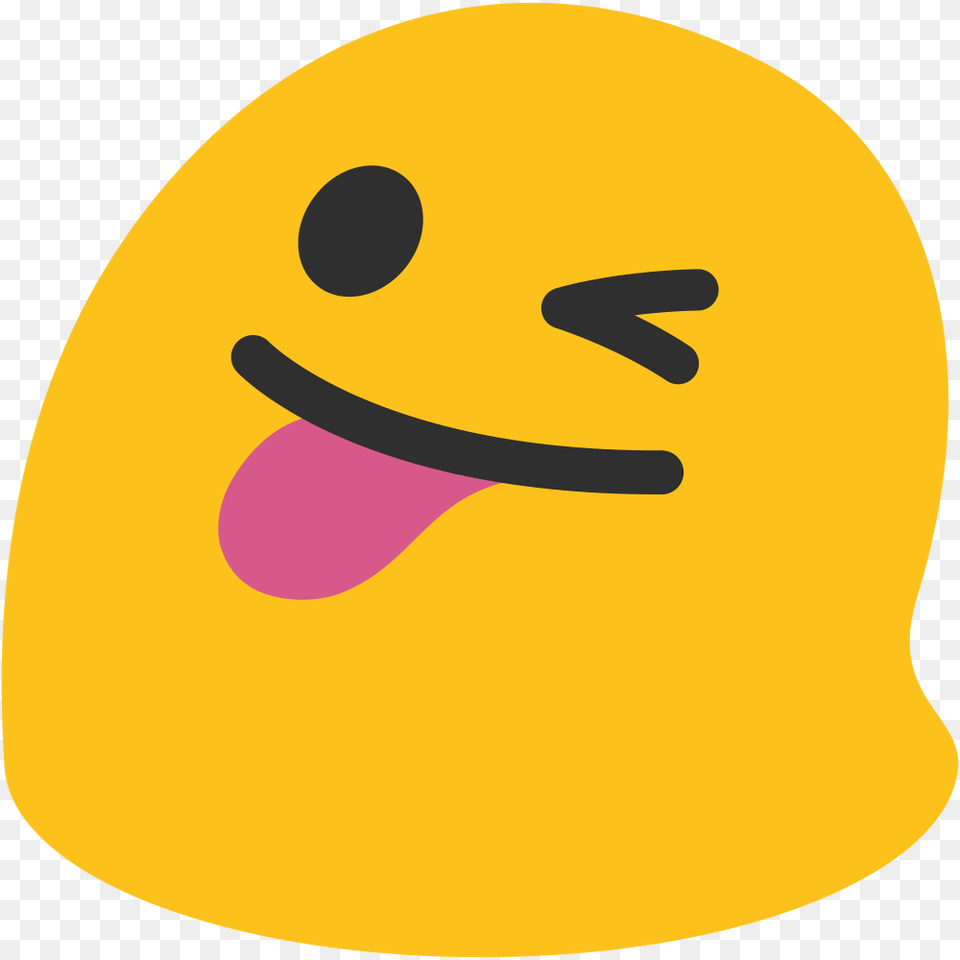 Face With Stuck Out Tongue And Winking Eye Emoji, Clothing, Hat, Egg, Food Png Image