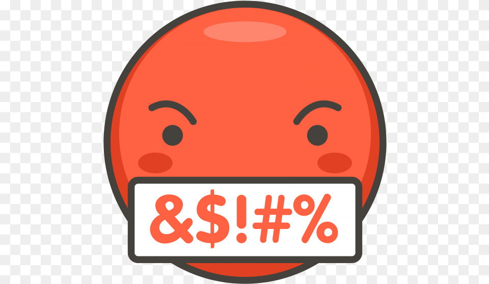 Face With Symbols On Mouth Emoji Bad Icon, Text Png