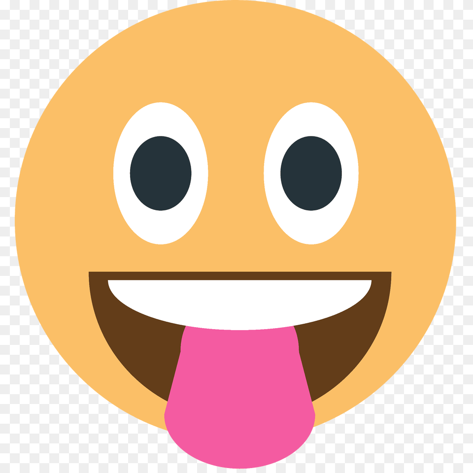 Face With Tongue Emoji Clipart, Disk, Plush, Toy Png Image