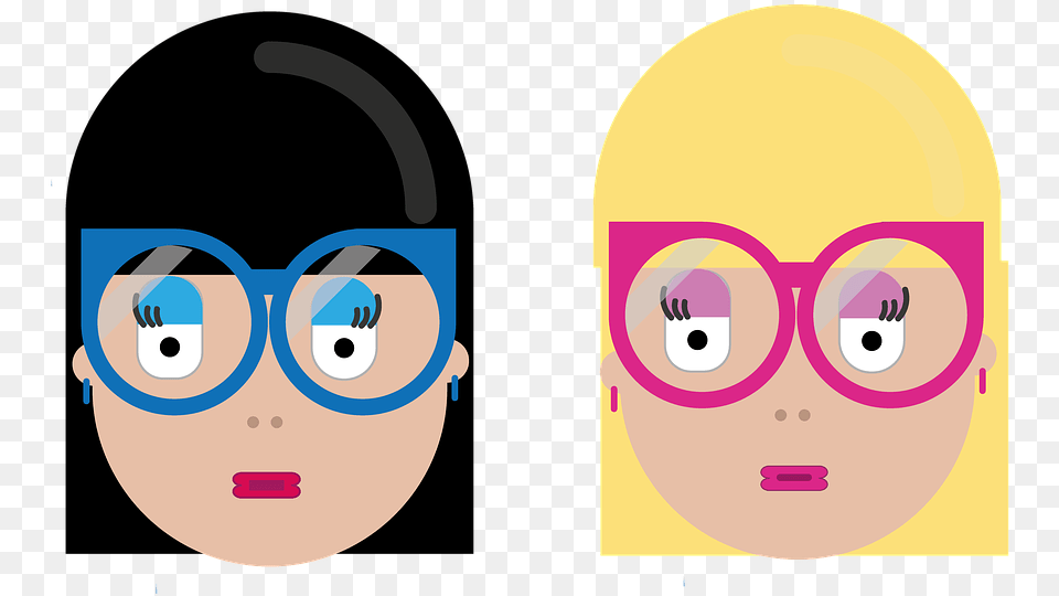 Face Woman Girl Glasses Icon Flat Lips Human, Accessories, Cap, Clothing, Hat Free Png