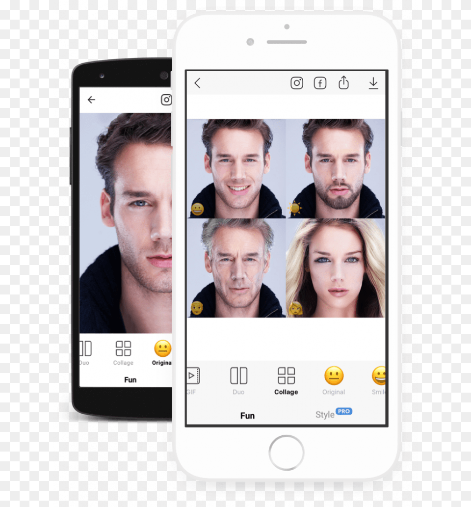 Faceapp Goes Viral With Celebrities Posting Images Trending Age Filter App, Adult, Phone, Person, Mobile Phone Png