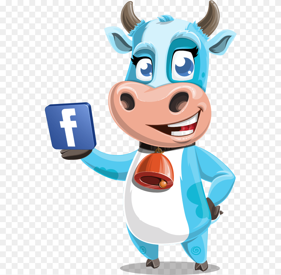 Facebook Icon Clipart Full Size Clipart Cow Using A Calculator, First Aid, Person, Animal, Cattle Free Png