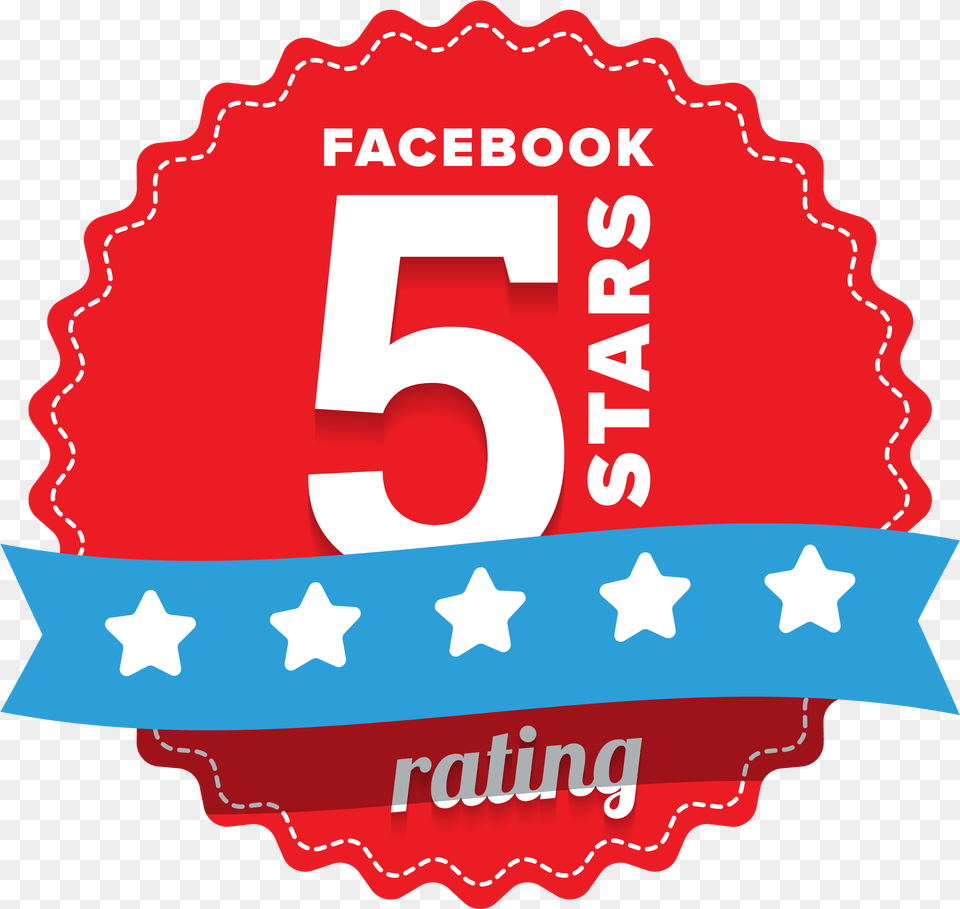Facebook 5 Star Reviews Badge, Symbol, Text, Food, Ketchup Free Png