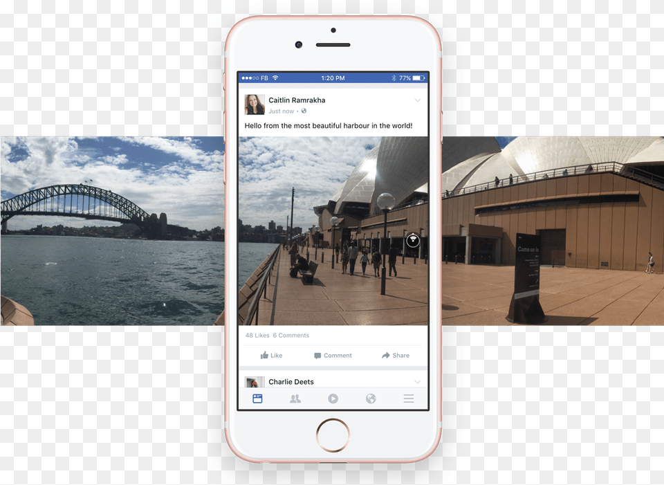 Facebook Adds 360 Photo Viewing To Ios And Android Sydney Harbour Bridge, Electronics, Phone, Mobile Phone, Arch Png