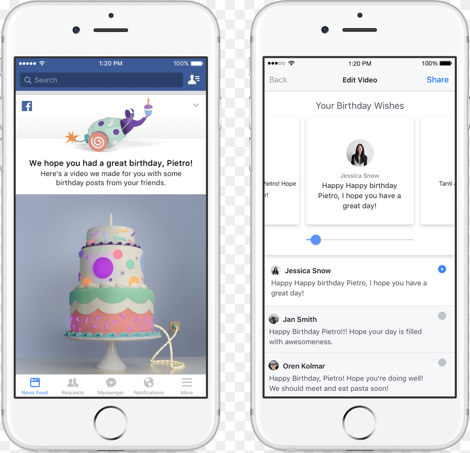 Facebook Birthday Video Editor My Facebook Birthday Recap Video, Birthday Cake, Phone, Food, Electronics Free Png Download
