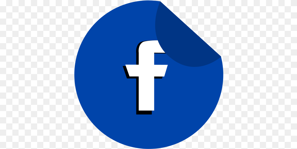 Facebook Blue Social Networks Stickers Icon Of Iconos De Redes Sociales Sticker, Cross, Symbol Free Png