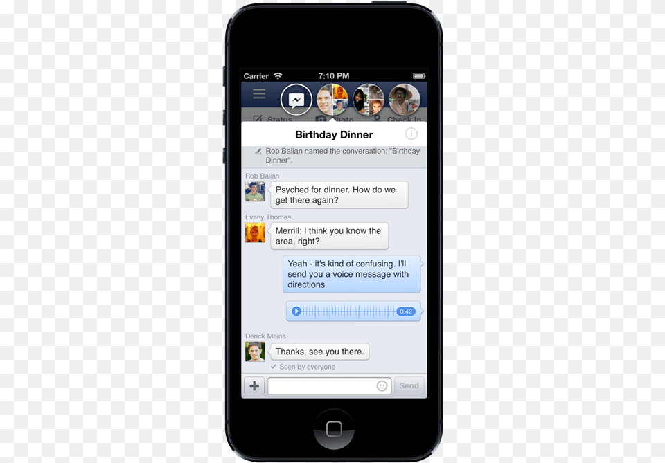 Facebook Chat Heads Coming To Iphone Technology Applications, Electronics, Mobile Phone, Phone, Person Free Png