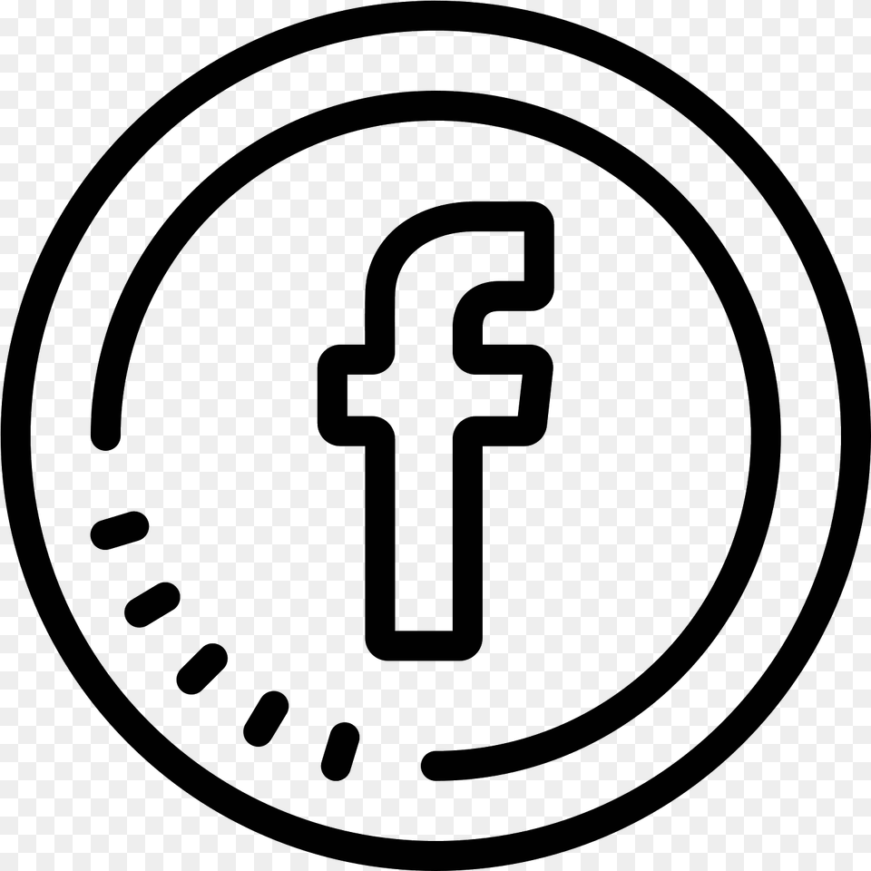 Facebook Circled Icon Black White Facebook Icon Jpg, Gray Free Transparent Png