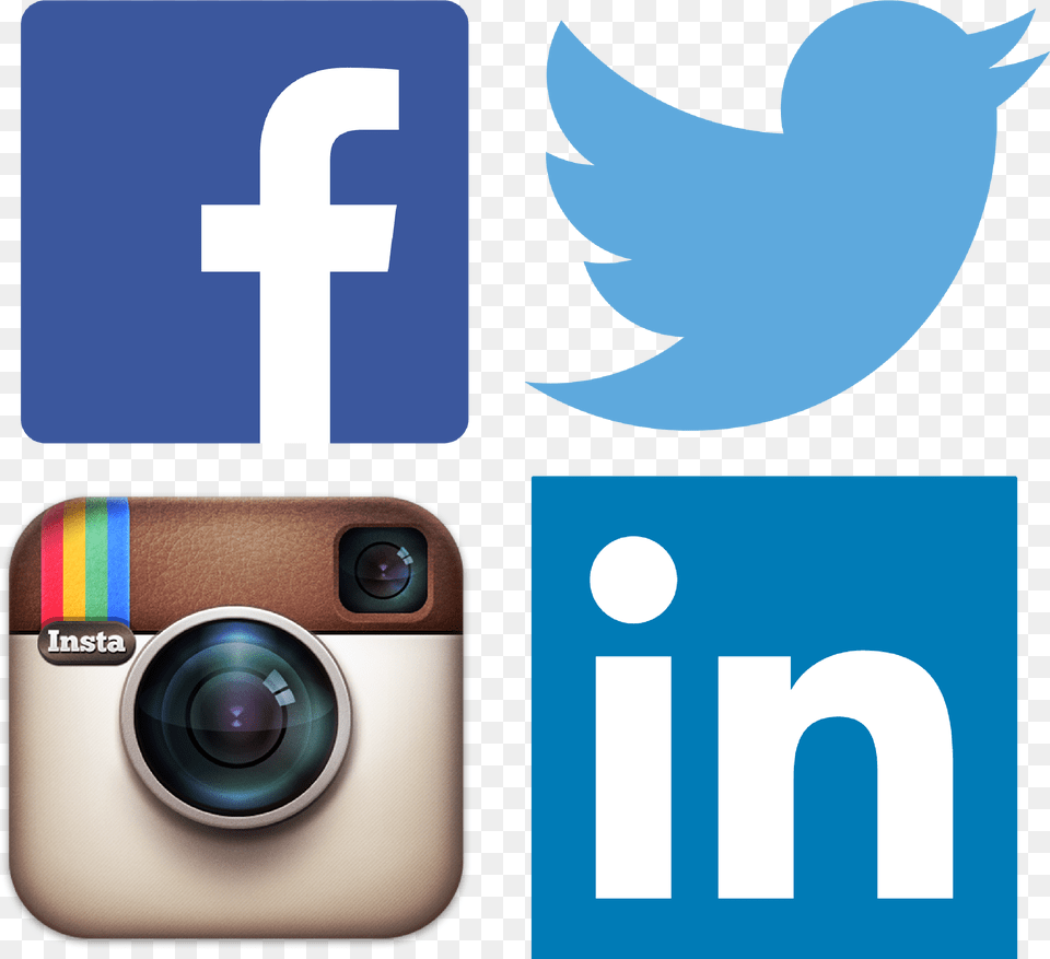 Facebook Clipart Twitter Logo Facebook Twitter Instagram Linkedin Icons, Camera, Electronics, Photography, Digital Camera Free Transparent Png