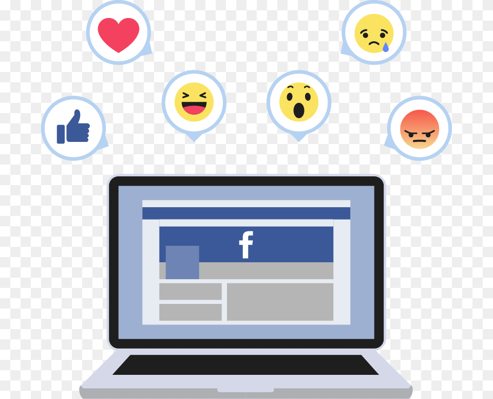 Facebook Computer Laptop With Social Media, Pc, Electronics, Monitor, Screen Png Image