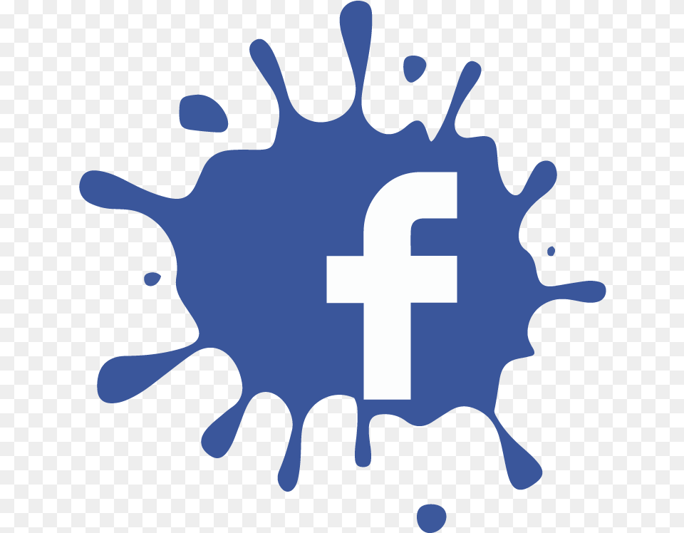 Facebook F Splat Splash Icon Logo Vector Vector Social Media, Beverage, Milk Png Image