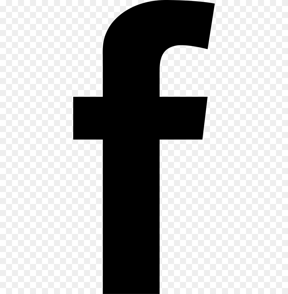 Facebook Face Logo Blanco Y Negro, Symbol, Cross, Text, Number Free Png Download