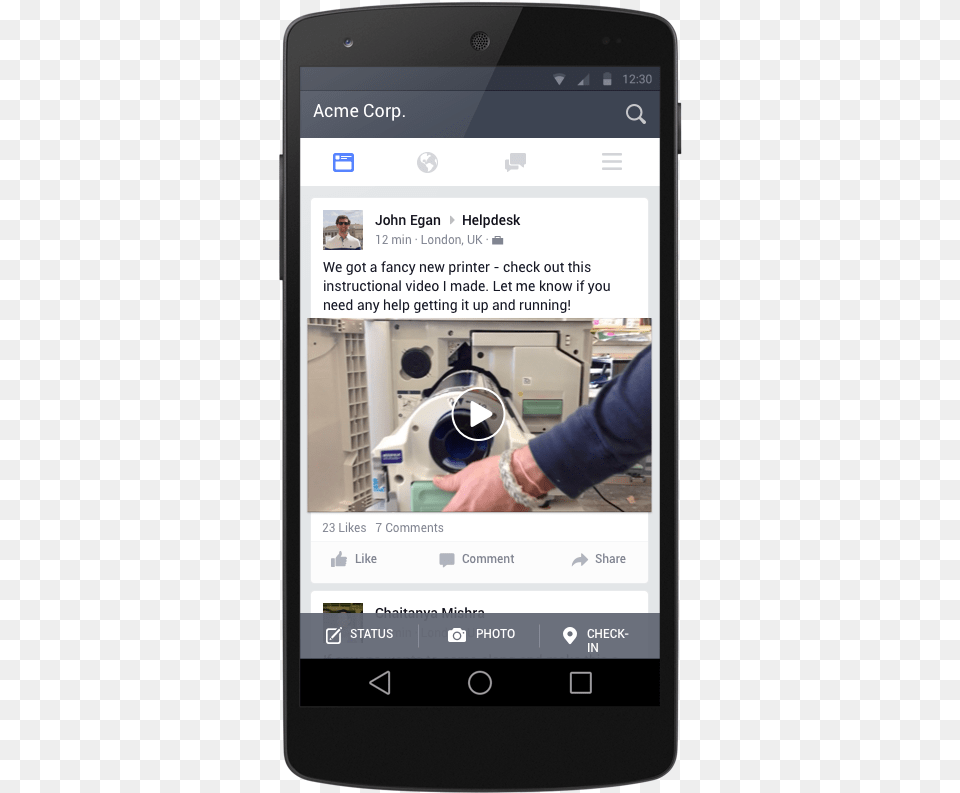 Facebook For Work Screenshots Sharing, Electronics, Mobile Phone, Phone, Person Free Png