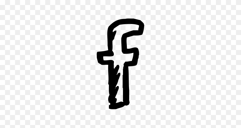 Facebook Hand Drawn Social Icon, Gray Free Png Download