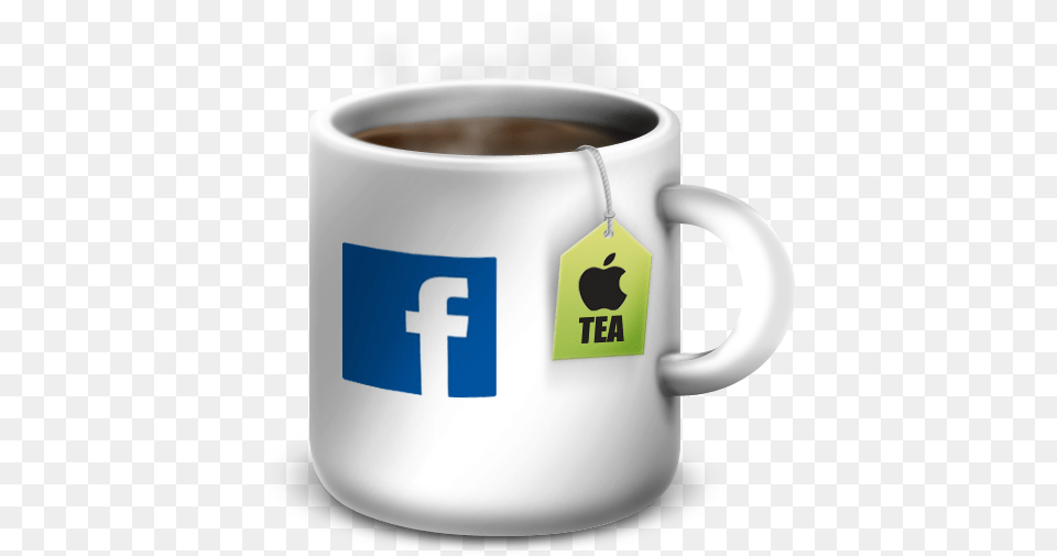 Facebook Icon Apple Mug Icon Softiconscom Serveware, Cup, Beverage, Coffee, Coffee Cup Free Transparent Png