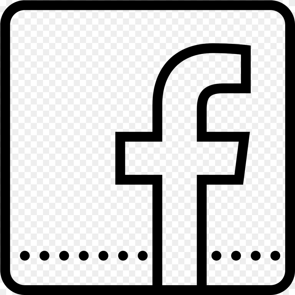 Facebook Icon Black And White White Transparent Social Media Logos, Gray Free Png Download