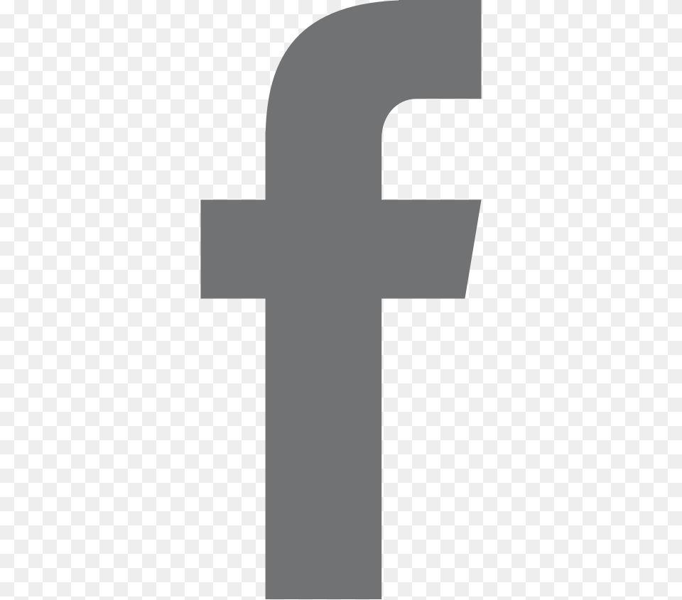 Facebook Icon Dark Grey Download F Of Facebook Font, Cross, Symbol, Text, Number Png Image