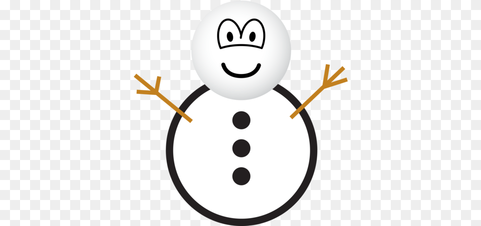 Facebook Icon For Snowman Images Facebook Christmas Sneeuwpop Smiley, Nature, Outdoors, Winter, Snow Free Transparent Png