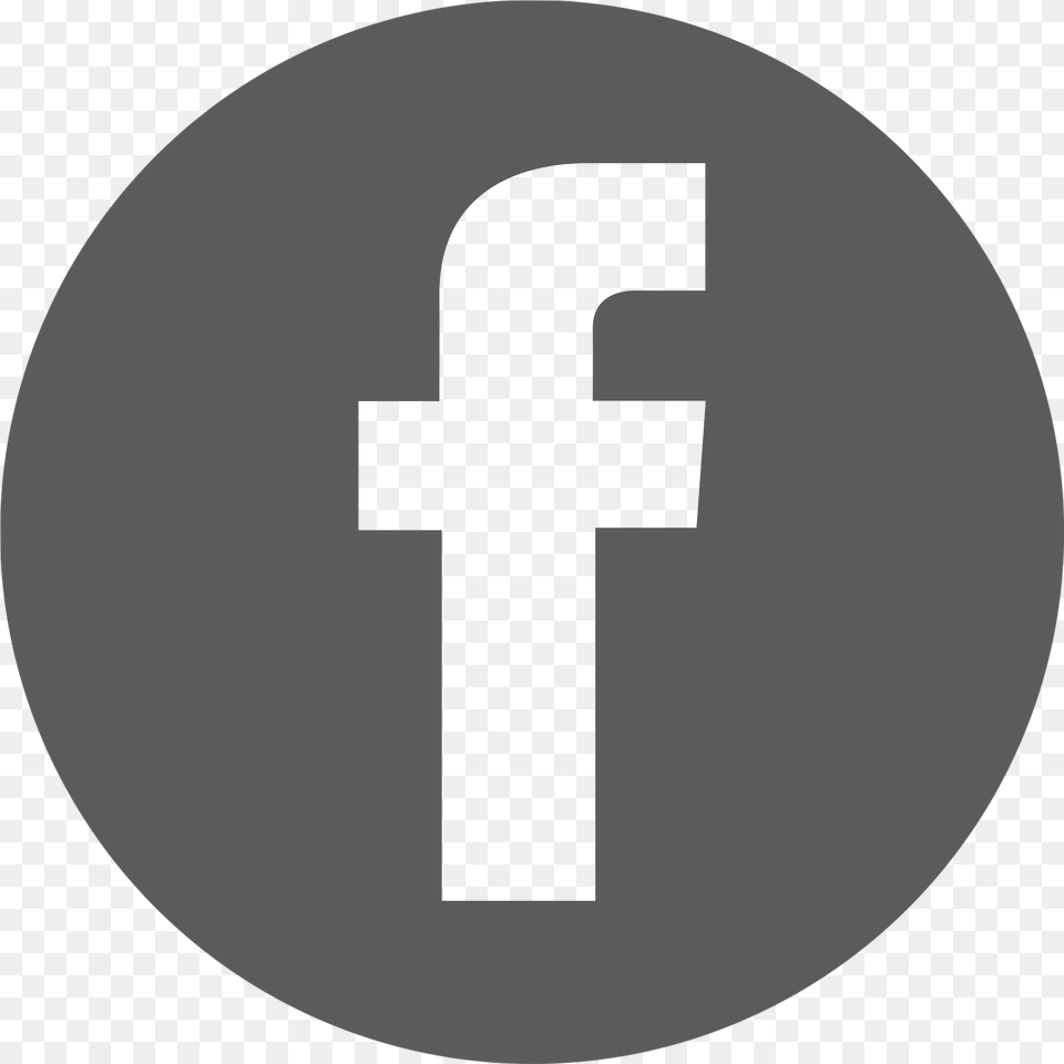Facebook Icon Gray Circle, Cross, Symbol, Text Free Png Download