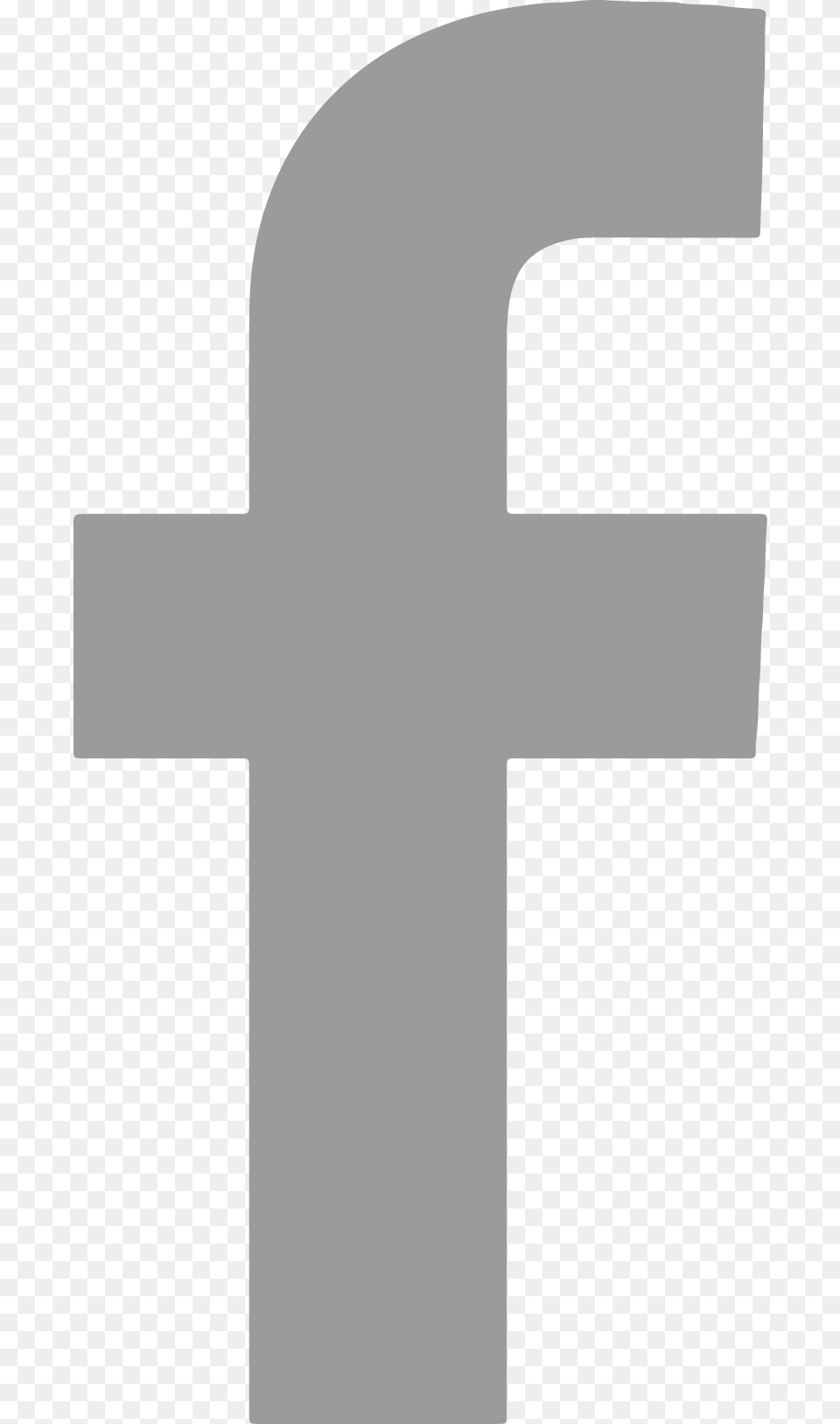 Facebook Icon Gray Gray Facebook Icon, Cross, Symbol, Number, Text Png Image