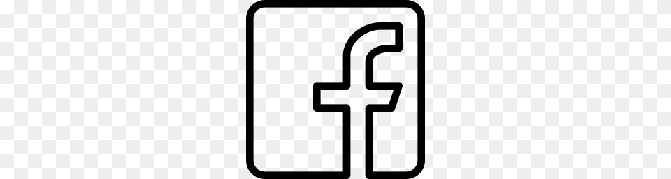 Facebook Icon Line Iconset Iconsmind, Gray Png