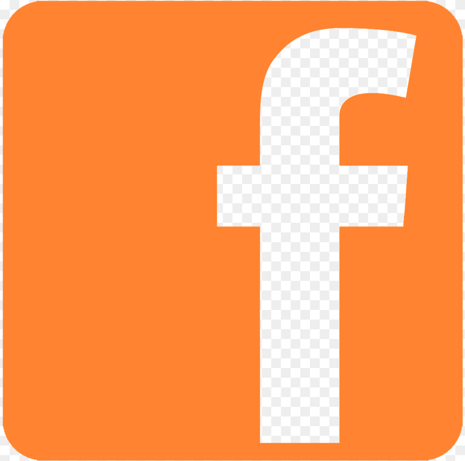 Facebook Icon Orange, Text, Symbol, Number Free Png