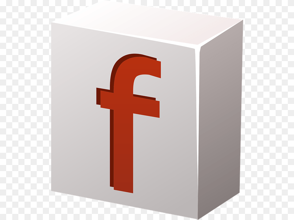 Facebook Icon Social Media Button Square Symbol Cross, Mailbox, Box Free Png Download