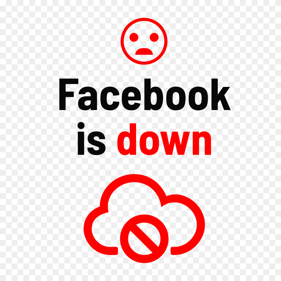 Facebook Is Down Sign, Logo, Symbol Free Png