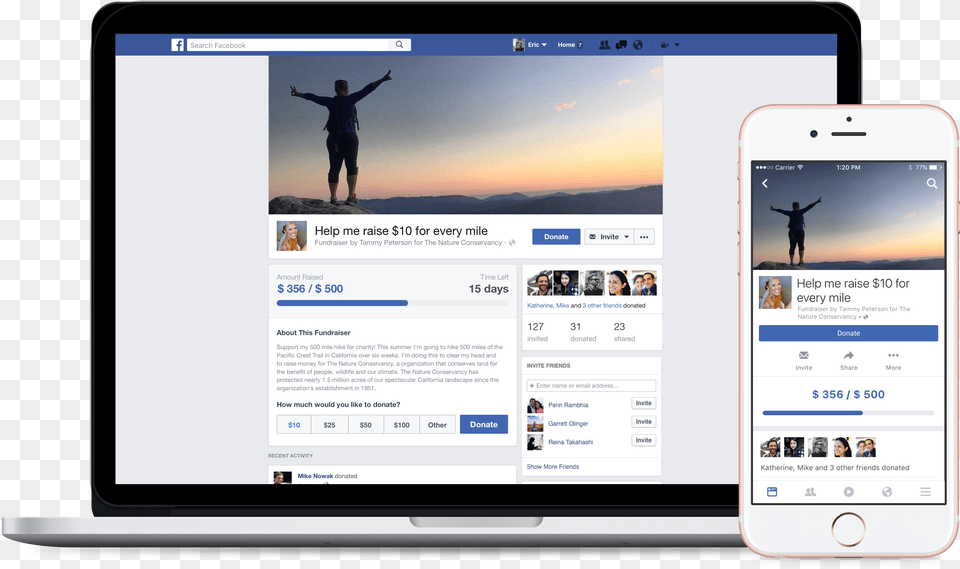 Facebook Just Made It Easier To Ask Friends For Charitable Facebook Fundraisers, Electronics, Phone, Mobile Phone, Computer Png