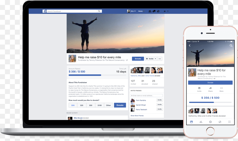 Facebook Just Made It Easier To Ask Friends For Charitable Fundraising, Phone, Electronics, Mobile Phone, Adult Png