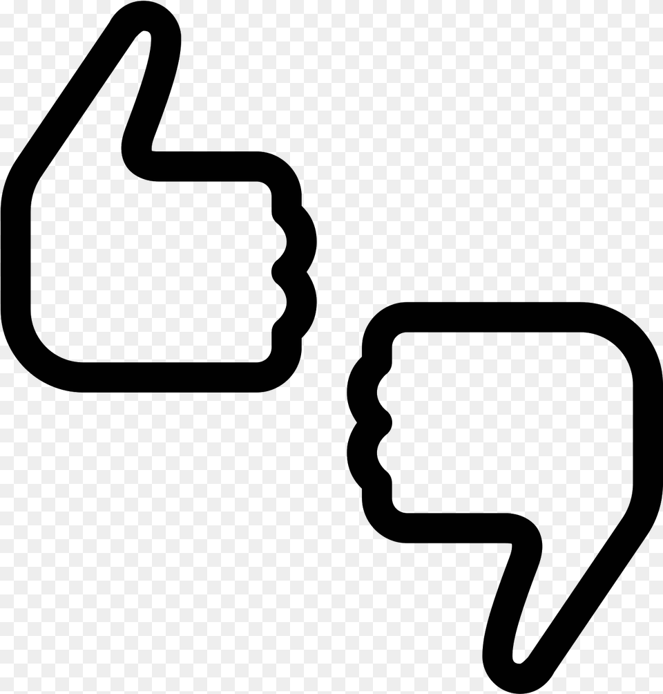 Facebook Like And Dislike Icon Thumbs Up Down Icon, Gray Png Image
