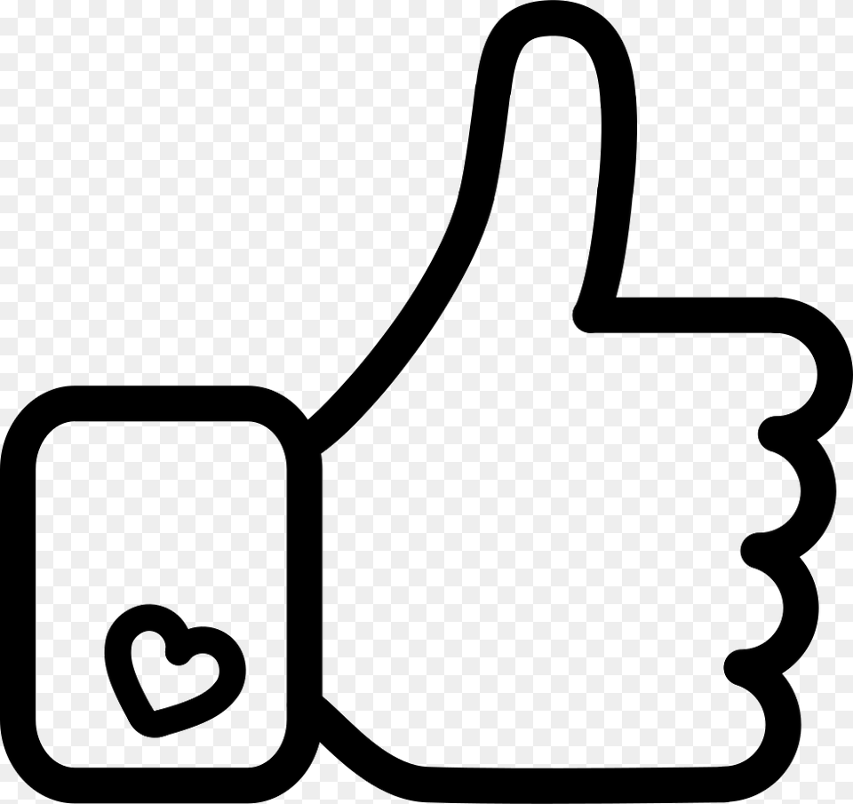Facebook Like Hand Symbol Outline Like Sign Black And White, Body Part, Clothing, Finger, Glove Png