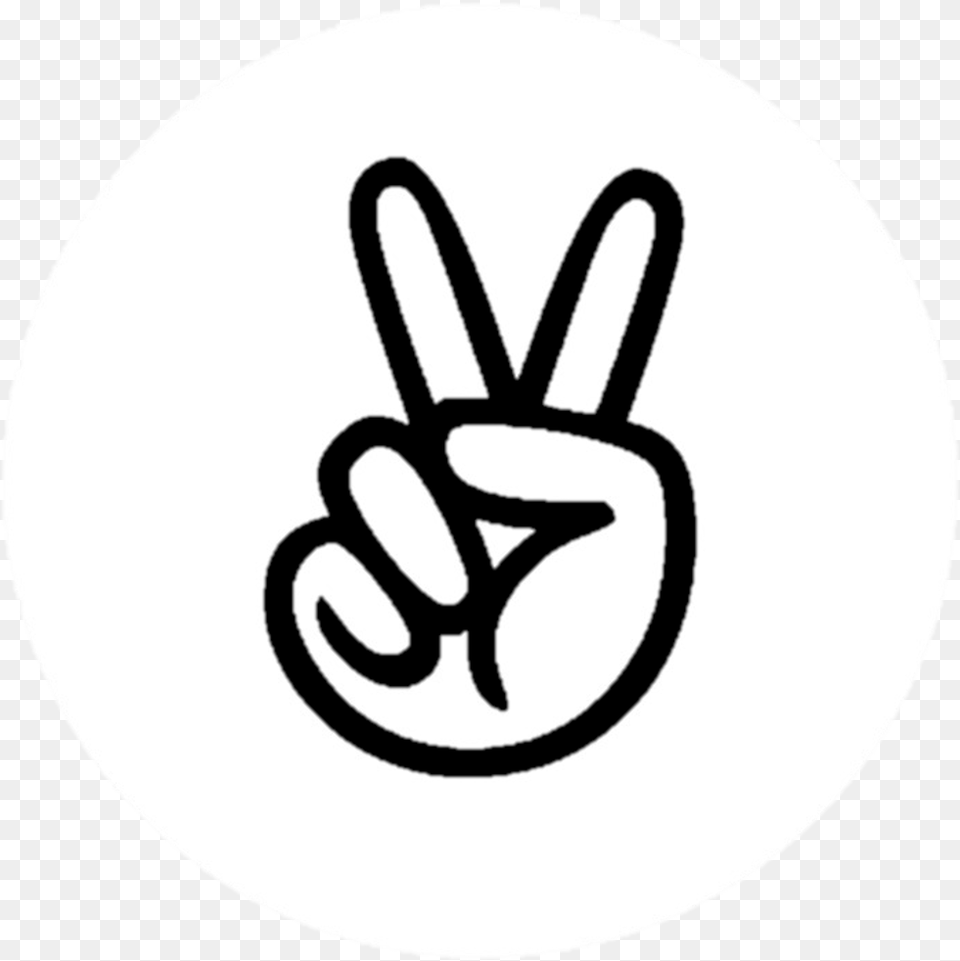 Facebook Linkedin Angellist Peace Sign Fingers Outline, Body Part, Hand, Person, Stencil Free Png