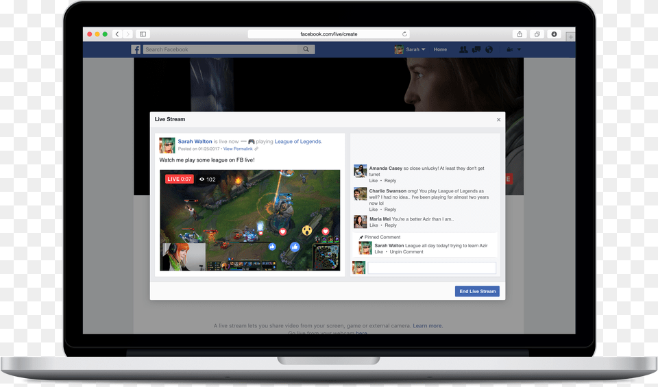 Facebook Live On Computer, Hardware, Computer Hardware, Electronics, Screen Free Png