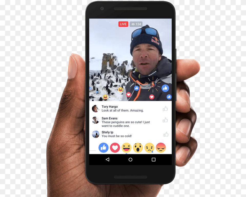 Facebook Live Reactions F8 Facebook Live Stream, Electronics, Mobile Phone, Phone, Person Free Png Download