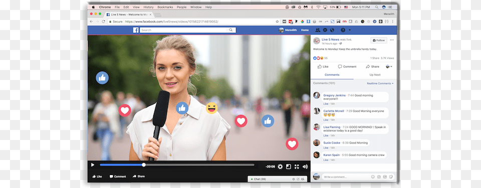 Facebook Live Stream, File, Adult, Screen, Person Png