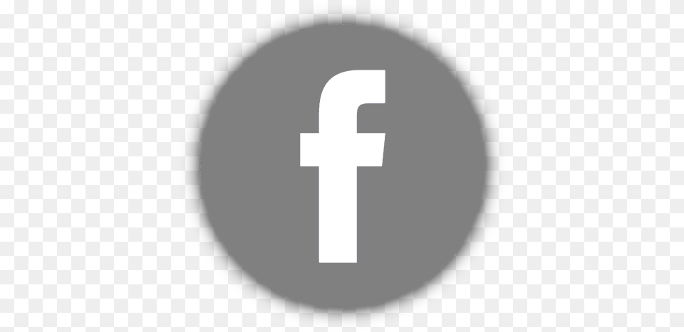 Facebook Logo Black And White Circle Icones Redes Sociais Cinza, Cross, Symbol, Text, Cutlery Free Png
