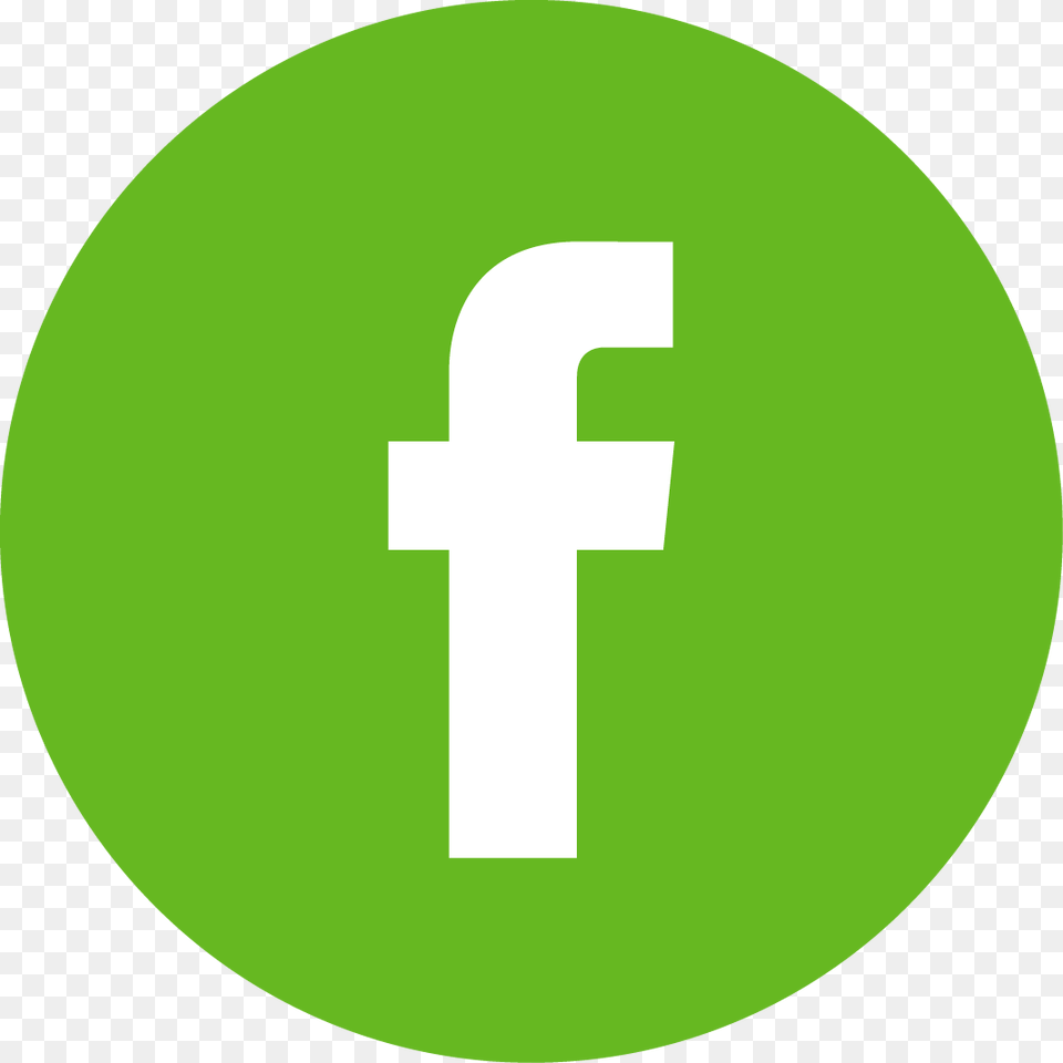 Facebook Logo Button Facebook Logo Green Round, Symbol, First Aid, Text, Number Free Png Download