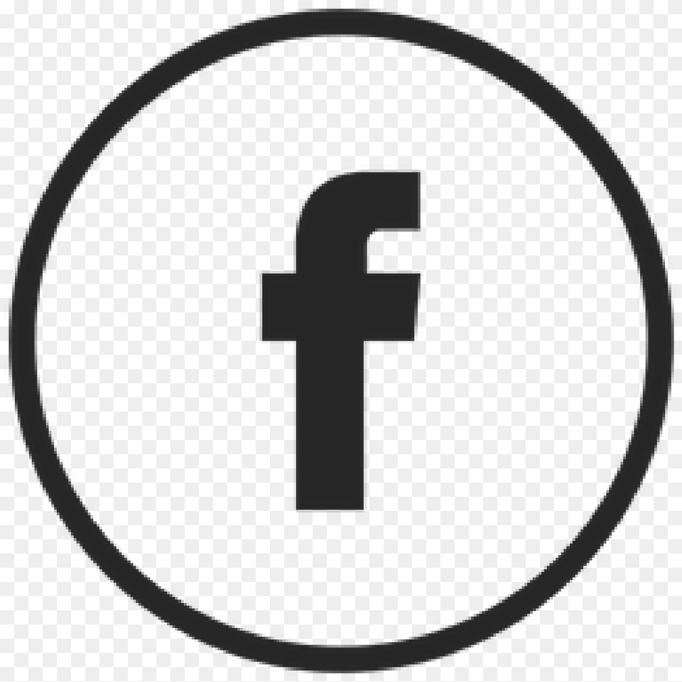 Facebook Logo Gray Outline, Symbol, Sign, Cross Free Png