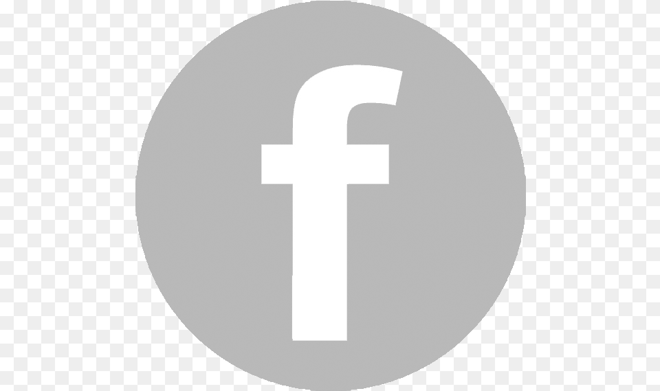 Facebook Logo Grey Circle, Cross, Symbol, First Aid, Text Free Png Download