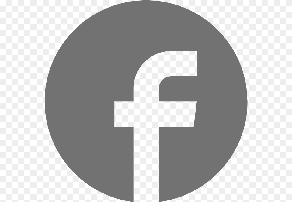 Facebook Logo Grey Round, Symbol, Cross, Sign, Text Png Image