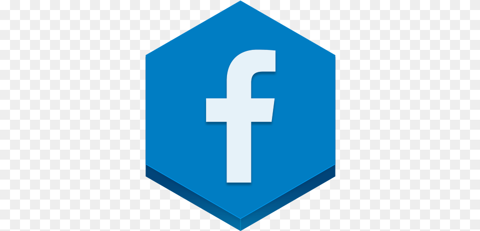 Facebook Logo Icon Facebook Hex Icon, Sign, Symbol, First Aid, Road Sign Png
