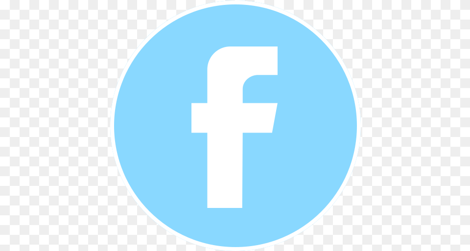Facebook Logo Icon Of Social Circles Facebook, Cross, Symbol, Text, Disk Png Image